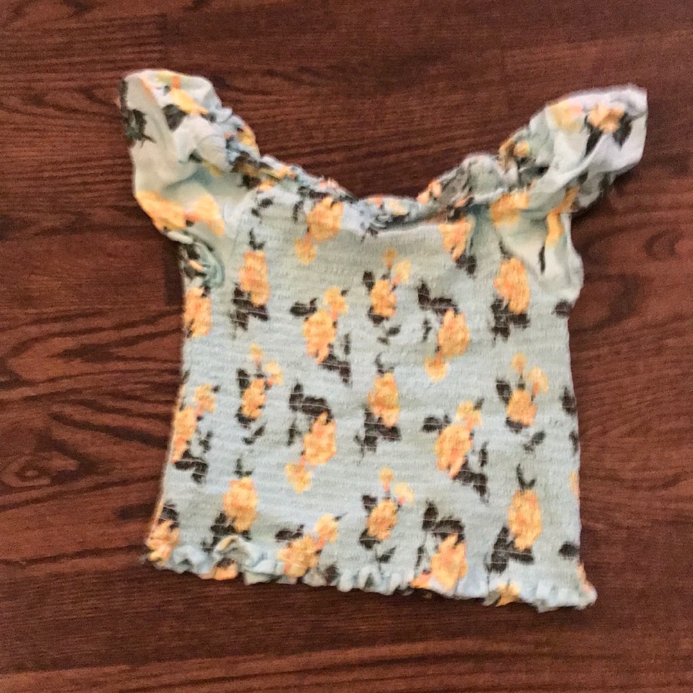 Yellow flower kids top from justice